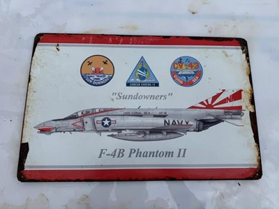 Lot 207 - F-4B PHANTOM 11 SIGN 17.5" X 12"