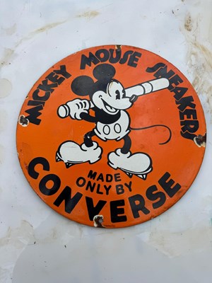 Lot 315 - MICKEY MOUSE ENAMEL SIGN 12" DIA