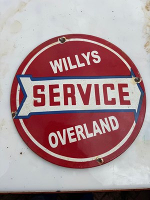 Lot 453 - WILL'S SERVICE ENAMEL SIGN 12" DIA