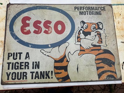 Lot 507 - ESSO PUT A TIGER IN YOUR TANK TIN SIGN 27.5" X19.5"