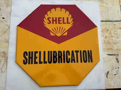 Lot 637 - SHELL LUBRICATION SIGN 24" X 24"