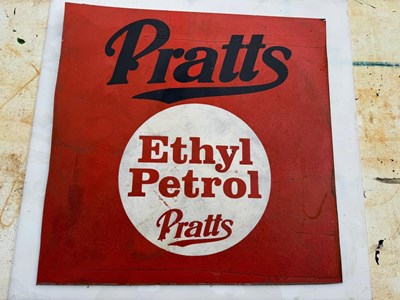 Lot 651 - PRATTS ETHYL PETROL SIGN 22.5" X 22.5"