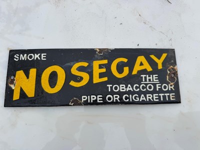 Lot 737 - NOSEGAY TOBACCO ENAMEL SIGN 12" X 4"