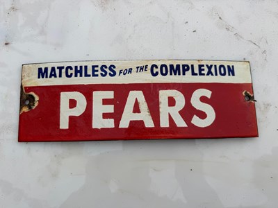 Lot 759 - PEARS ENAMEL SIGN 12" X 4"