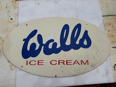 Lot 785 - WALLS ICE CREAM SIGN 32" X 18"