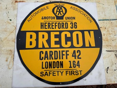 Lot 801 - AA BRECON SIGN 27" DIA