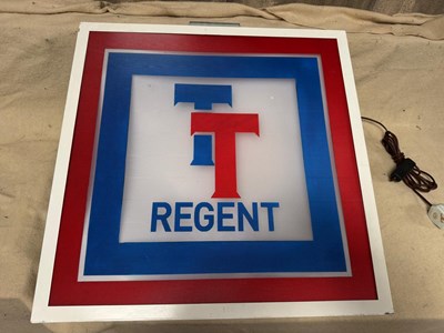 Lot 447 - TT REGENT LIGHT UP SIGN 23" X 23"