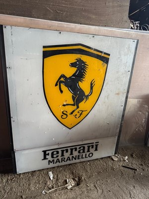 Lot 467 - FERRARI MARANELLO LIGHT UP SIGN 47" X 42.5"