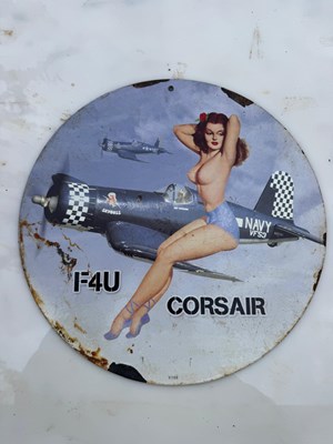 Lot 859 - CORSAIR F4U SIGN 14" DIA