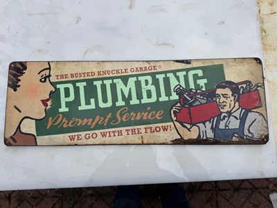 Lot 845 - PLUMBING SIGN 24" x 8"
