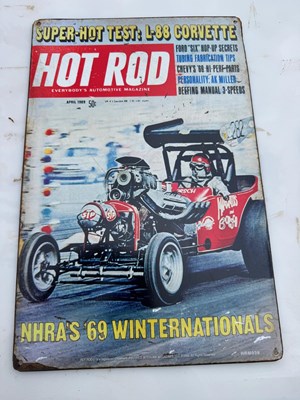 Lot 551 - HOT ROD SIGN 17.5" X 11.5"
