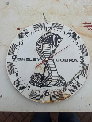 Lot 559 - SHELBY COBRA CLOCK 14" DIA