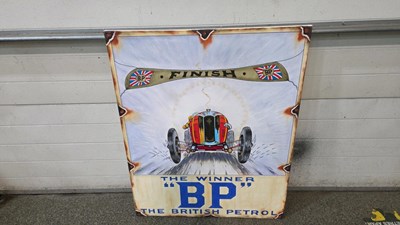 Lot 345 - THE BP WINNER HAND PAINTED ON CANVAS SIGN 40" X 32"