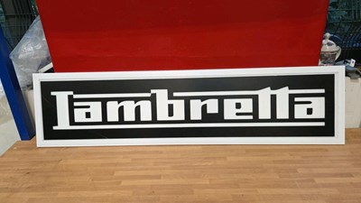 Lot 17 - LAMBRETTA LIGHT UP SIGN 47" X 12"