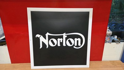 Lot 503 - NORTON LIGHT UP SIGN 23" X 23"
