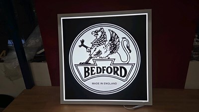 Lot 535 - BEDFORD LIGHT UP SIGN 23" X 23"