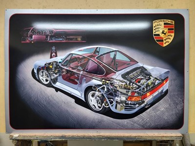 Lot 69 - PORSCHE 959 METAL SIGN 45" X 27"