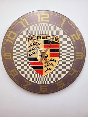 Lot 307 - HANDMADE 32" PORSCHE PASHA CLOCK