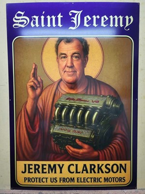 Lot 331 - SAINT JEREMY METAL SIGN 38" X 26"