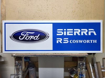 Lot 429 - FORD SIERRA RS COSWORTH METAL SIGN 48" X 16"