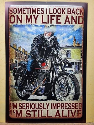 Lot 653 - STILL ALIVE METAL SIGN 39" X 26"