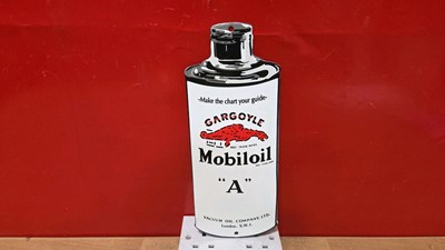 Lot 757 - GARGOYLE MOBIL OIL STYLE ENAMEL SIGN 12" X 4.5"