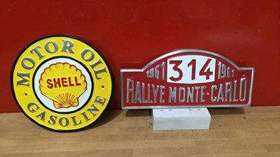 Lot 235 - SHELL MOTOR OIL AND RALLY MONTE CARLO CAST SIGNS