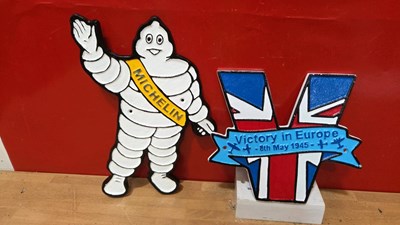 Lot 197 - MICHELIN MAN AND VICTORY IN EUROPE CAST SIGNS