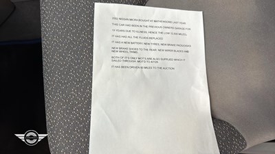 Lot 98 - 2002 NISSAN MICRA BOSTON