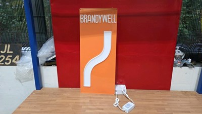 Lot 399 - BRADWELL ISLE OF MAN TT/MGP SECTION MARKER NEON LIGHT UP SIGN 28" X 12"