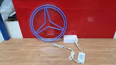 Lot 745 - MERCEDES NEON LIGHT UP SIGN 16" DIA