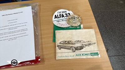 Lot 462 - 1983 ALFA ROMEO ALFASUD SC