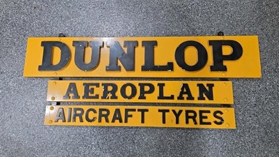 Lot 329 - DUNLOP AEROPLAN AIRCRAFT TYRES SIGN 45" X 17"