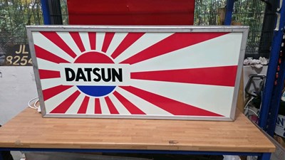Lot 31 - LARGE DATSUN LIGHT UP SIGN 48" X 23"