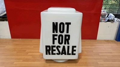 Lot 691 - NOT FOR RESALE GLASS PUMP GLOBE, WITH DAMAGE TO CORNER