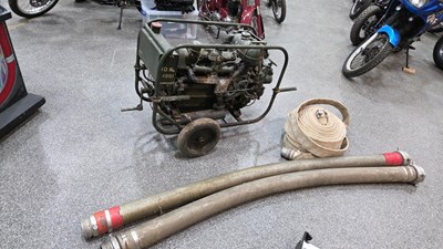 Lot 485 - COVENTRY CLIMAX GODIVA FIRE PUMP+ ACCESSORIES