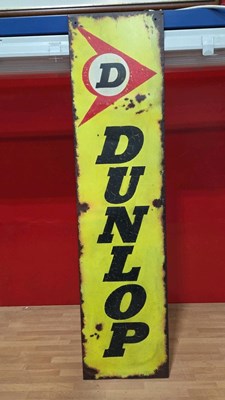 Lot 297 - HAND PAINTED DUNLOP SIGN 37" X 9"