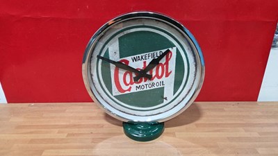 Lot 805 - CASTROL STYLE MANTLE CLOCK 14" DIA
