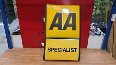 Lot 335 - AA SPECIALIST, DOUBLE SIDED ILLUMINATED SIGN 27" X 16"