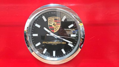 Lot 509 - PORSCHE STYLE WALL CLOCK
