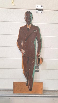 Lot 541 - WOODEN MAN SIGN 34" X 13"
