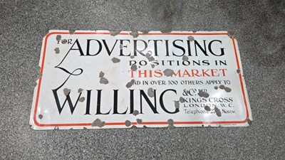 Lot 813 - ADVERTISING ENAMEL SIGN 48" X 24"