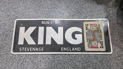 Lot 777 - BUILT BY KING ALUMINIUM SIGN 33" X 12"