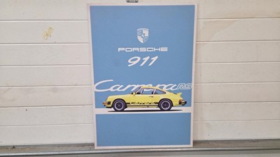 Lot 189 - PORSCHE 911 RS WALL ART SIGN 33" X 24"