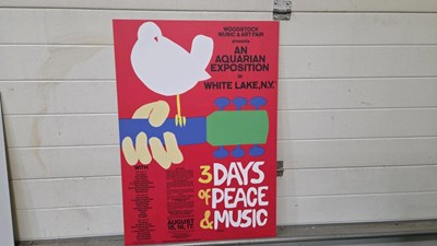 Lot 493 - WOODSTOCK 1996 MUSIC FESTIVAL SIGN 33" X 24"