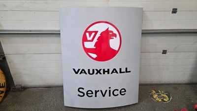 Lot 209 - METAL VAUXHALL DEALER SIGN 52" X 42"