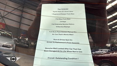 Lot 540 - 2006 TOYOTA YARIS T3