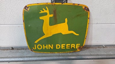 Lot 175 - JOHN DEERE ENAMEL SIGN 11" X 10"