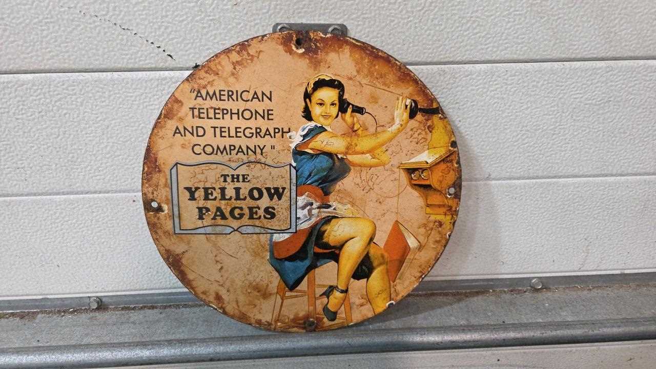 Lot 421 - YELLOW PAGES ENAMEL SIGN 12