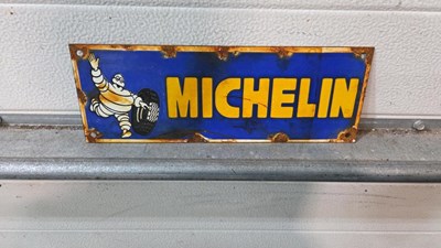 Lot 477 - MICHELIN ENAMEL SIGN 12" X 4"